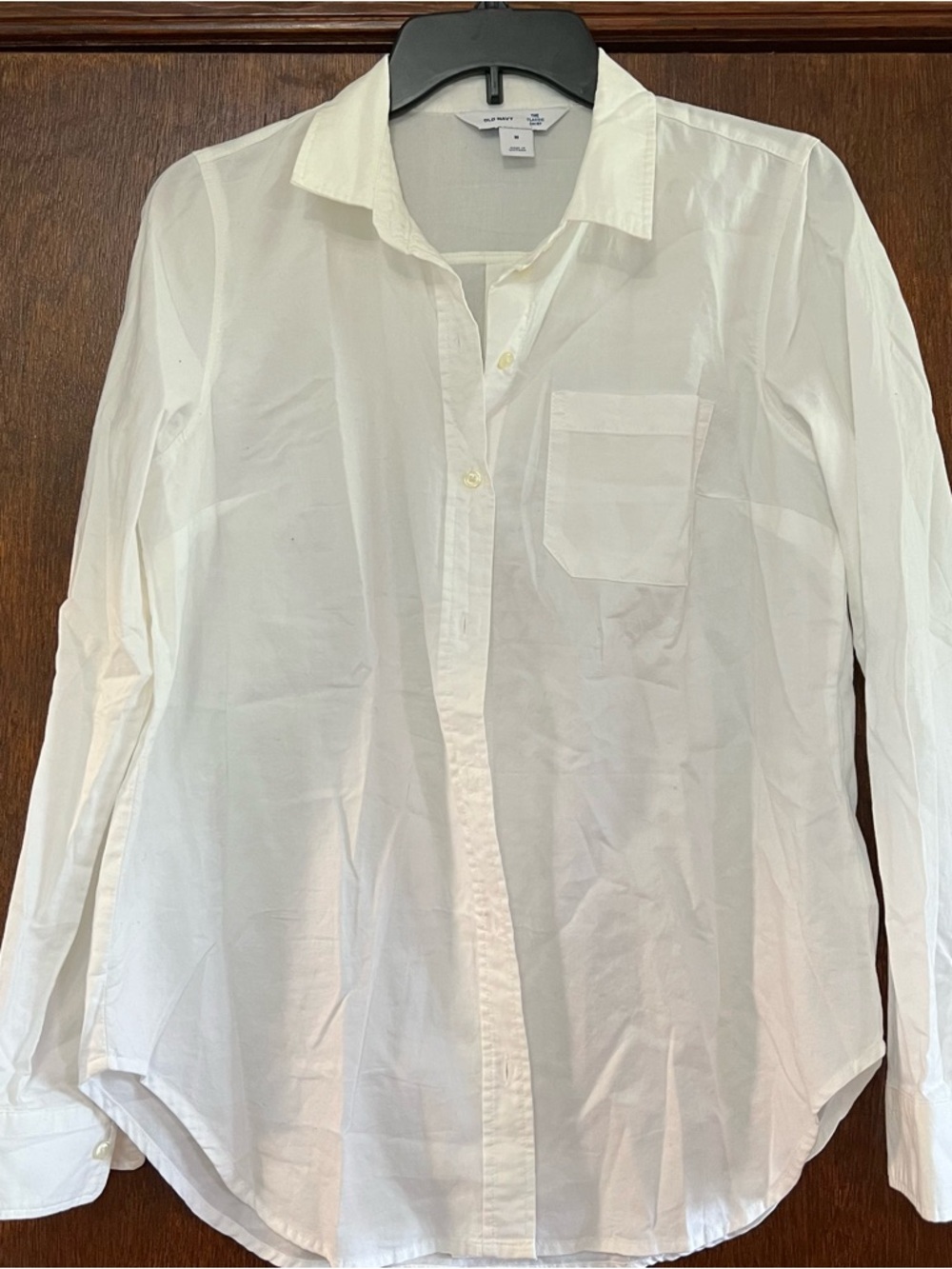 Old Navy White Women's Button-Down Shirt